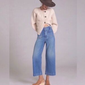 Anthropologie Pilcro the Skipper Wide Leg Cropped Jeans